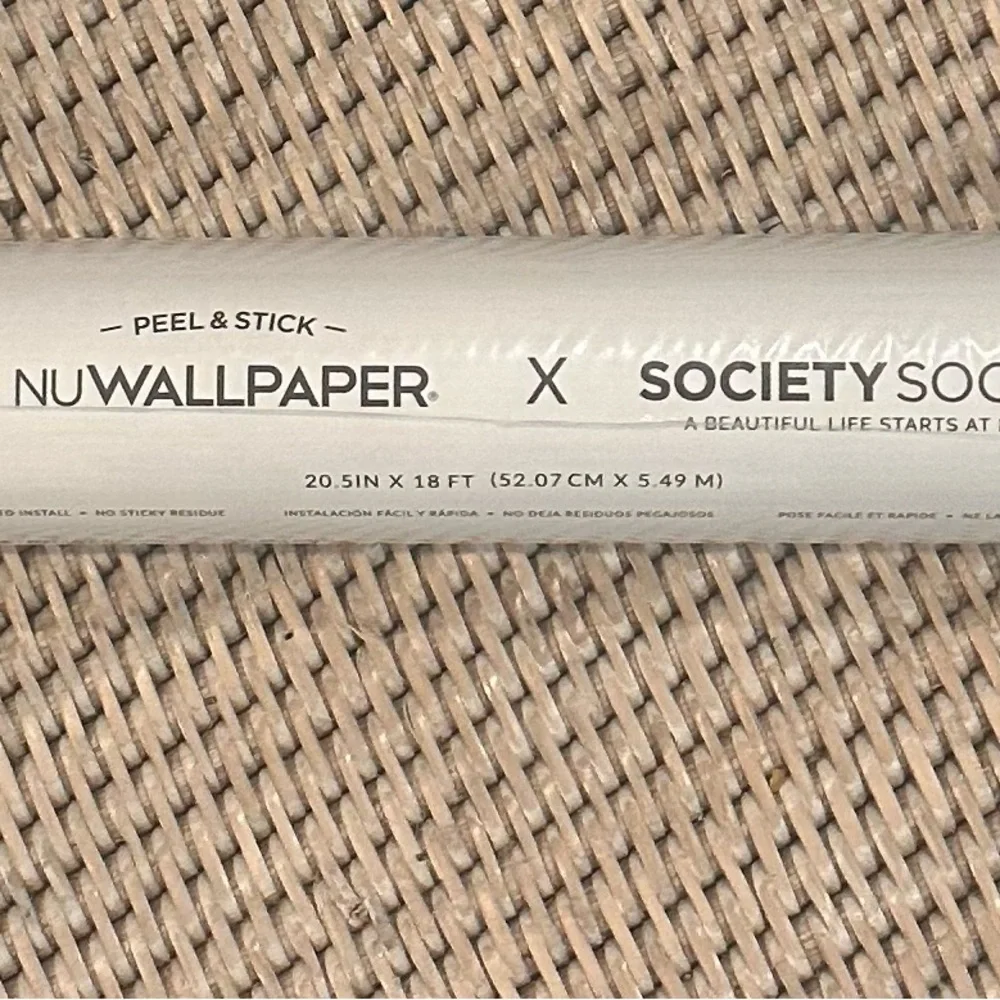 NuWallpaper x Society Social Mineral Blue Peel & Stick Wallpaper Coast Luxe NEW